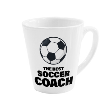The best soccer Coach, Κούπα κωνική Latte Λευκή, κεραμική, 300ml