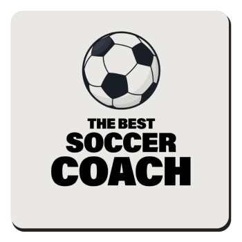 The best soccer Coach, Τετράγωνο μαγνητάκι ξύλινο 9x9cm