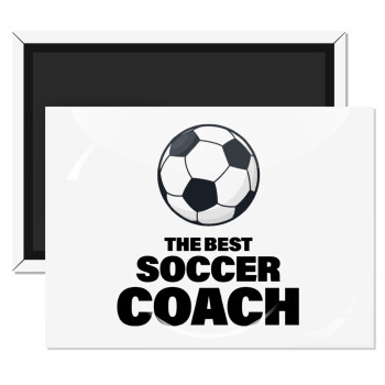 The best soccer Coach, Ορθογώνιο μαγνητάκι ψυγείου διάστασης 9x6cm
