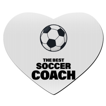 The best soccer Coach, Mousepad καρδιά 23x20cm