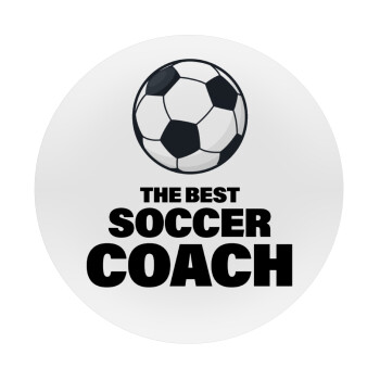 The best soccer Coach, Mousepad Στρογγυλό 20cm