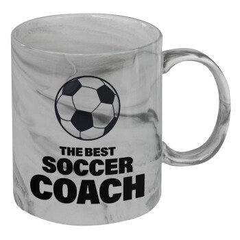 The best soccer Coach, Mug ceramic marble style, 330ml
