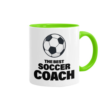 The best soccer Coach, Κούπα χρωματιστή βεραμάν, κεραμική, 330ml