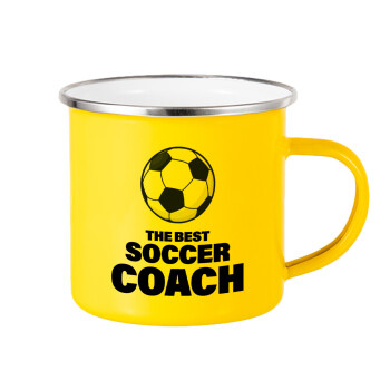 The best soccer Coach, Κούπα Μεταλλική εμαγιέ Κίτρινη 360ml