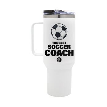 The best soccer Coach, Mega Tumbler με καπάκι, διπλού τοιχώματος (θερμό) 1,2L