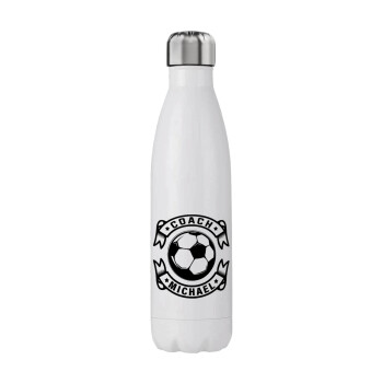 Soccer coach, Stainless steel, double-walled, 750ml