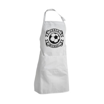 Soccer coach, Adult Chef Apron (with sliders and 2 pockets)