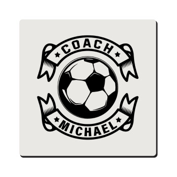 Soccer coach, Τετράγωνο μαγνητάκι ξύλινο 6x6cm
