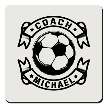 Soccer coach, Τετράγωνο μαγνητάκι ξύλινο 9x9cm
