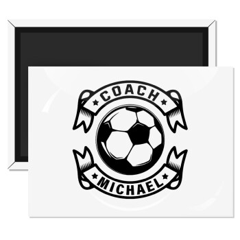 Soccer coach, Ορθογώνιο μαγνητάκι ψυγείου διάστασης 9x6cm