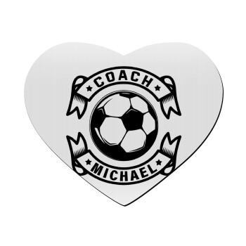 Soccer coach, Mousepad καρδιά 23x20cm
