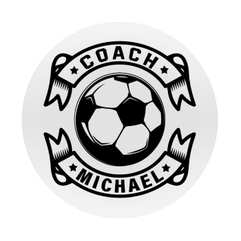 Soccer coach, Mousepad Round 20cm