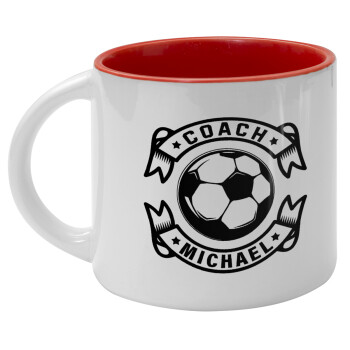 Soccer coach, Κούπα κεραμική 400ml Λευκή/Κόκκινη