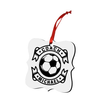 Soccer coach, Στολίδι Χριστουγεννιάτικο στολίδι polygon ξύλινο 7.5cm