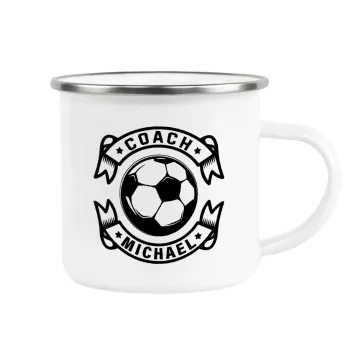 Soccer coach, Κούπα Μεταλλική εμαγιέ λευκη 360ml