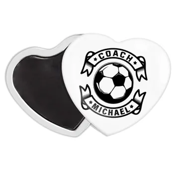 Soccer coach, Μαγνητάκι καρδιά (57x52mm)