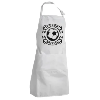 Soccer coach, Adult Chef Apron (with sliders and 2 pockets)