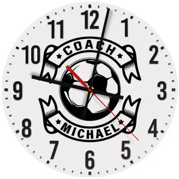 Soccer coach, Ρολόι τοίχου ξύλινο (30cm)