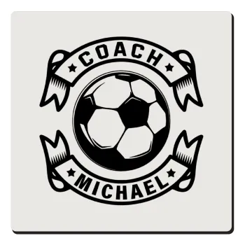Soccer coach, Τετράγωνο μαγνητάκι ξύλινο 6x6cm