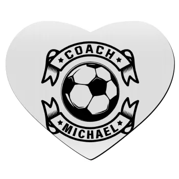 Soccer coach, Mousepad καρδιά 23x20cm