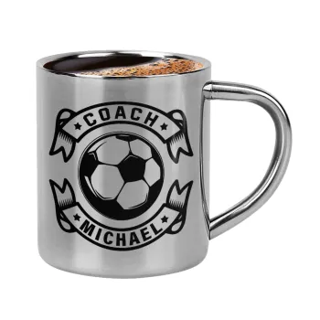 Soccer coach, Double-wall metal cup for espresso (220ml)