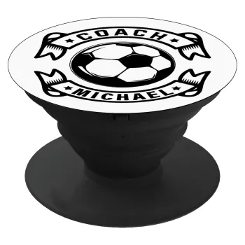 Soccer coach, Phone Holders Stand  Μαύρο Βάση Στήριξης Κινητού στο Χέρι
