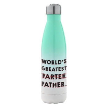 World's greatest farter, Metal mug thermos Green/White (Stainless steel), double wall, 500ml