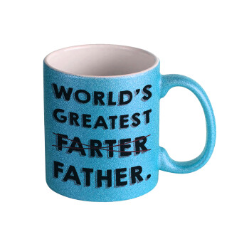 World's greatest farter, Κούπα Σιέλ Glitter που γυαλίζει, κεραμική, 330ml