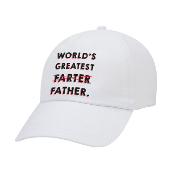 World's greatest farter, Καπέλο Baseball Λευκό (5-φύλλο, unisex)
