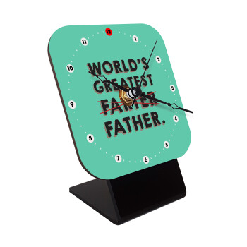 World's greatest farter, Επιτραπέζιο ρολόι ξύλινο με δείκτες (10cm)