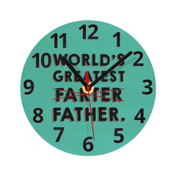 World's greatest farter, Ρολόι τοίχου γυάλινο (20cm)