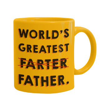 World's greatest farter, Κούπα, κεραμική κίτρινη, 330ml (1 τεμάχιο)