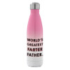 Metal mug thermos Pink/White (Stainless steel), double wall, 500ml
