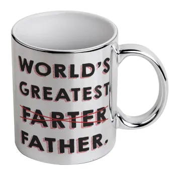 World's greatest farter, Κούπα κεραμική, ασημένια καθρέπτης, 330ml