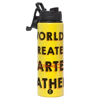 World's greatest farter, Μεταλλικό παγούρι νερού με καπάκι ασφαλείας, αλουμινίου 850ml