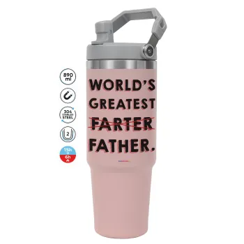World's greatest farter, Pink color, 890ml (30oz) stainless Steel Tumbler with Handle