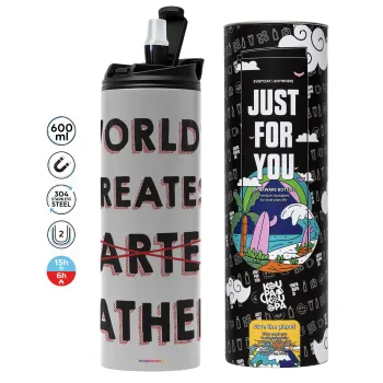 World's greatest farter, Tumbler stainless steel GREY 600ml