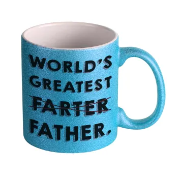 World's greatest farter, Κούπα Σιέλ Glitter που γυαλίζει, κεραμική, 330ml