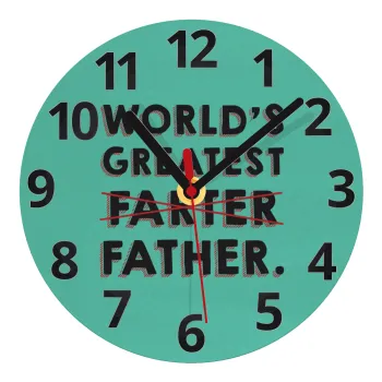 World's greatest farter, Ρολόι τοίχου γυάλινο (20cm)