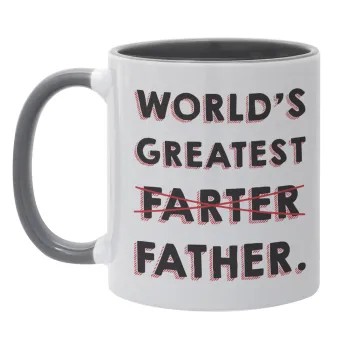 World's greatest farter, Mug colored grey, ceramic, 330ml