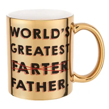 World's greatest farter, Mug ceramic, gold mirror, 330ml
