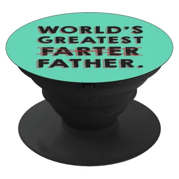 World's greatest farter, Phone Holders Stand  Black Hand-held Mobile Phone Holder