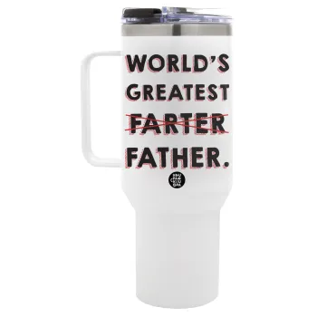 World's greatest farter, Mega Stainless steel Tumbler with lid, double wall 1,2L