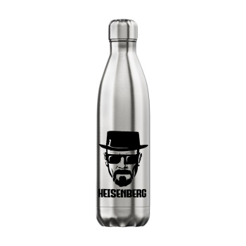 Heisenberg breaking bad, Inox (Stainless steel) hot metal mug, double wall, 750ml