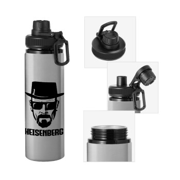 Heisenberg breaking bad, Metallic water bottle with safety cap, 850ml aluminum