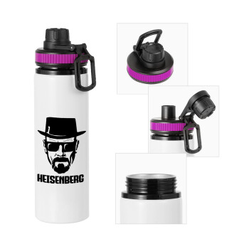 Heisenberg breaking bad, Metallic water bottle with safety lid, 850ml aluminum