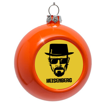 Heisenberg breaking bad, Orange Christmas tree ornament bauble 8cm
