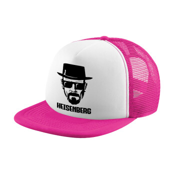 Heisenberg breaking bad, Καπέλο Ενηλίκων Soft Trucker με Δίχτυ Pink/White (POLYESTER, ΕΝΗΛΙΚΩΝ, UNISEX, ONE SIZE)