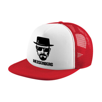 Heisenberg breaking bad, Καπέλο Ενηλίκων Soft Trucker με Δίχτυ Red/White (POLYESTER, ΕΝΗΛΙΚΩΝ, UNISEX, ONE SIZE)