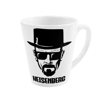 Heisenberg breaking bad, Κούπα κωνική Latte Λευκή, κεραμική, 300ml
